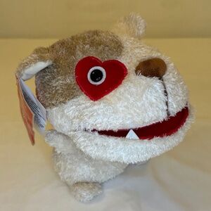 2014 Hallmark Yakety Smackety DAWG Bulldog Dog Plush Animated Singing Valentine